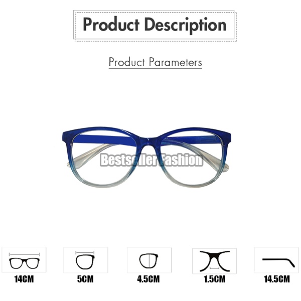 Kacamata Anti Radiasi Blueray Fashion Dewasa Lensa Normal Eyeglasses Kacamata Gaya Pria dan Wanita Kacamata Model Korea NOCASE