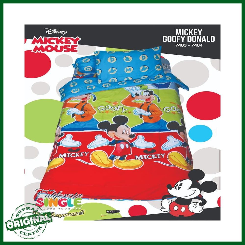 SEPRAI CALIFORNIA / SPREI CALIFORNIA MICKEY GOOFY DONALD SINGLE 120 No.3 SEPRAI DISNEY JR