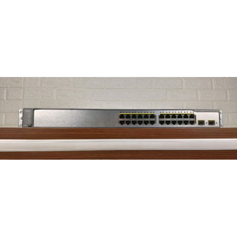 Switch Cisco 3750 PoE Ws-C3750V2-24PS-S VO1 Bergaransi