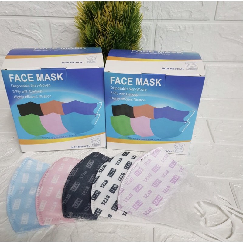 Masker Duckbill Dewasa Motif BTS / BT21 isi 50 pcs