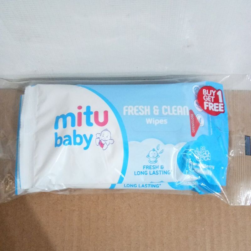 MITU BABY WIPES ANTISEPTIC REFRESING LIME, BLOSSOM BERRY BELI1 GRATIS1 @10SHEET