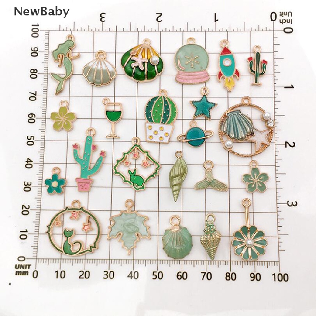 NewBaby 31Pcs/Set Fruit Animal Mixed Enamel Charms Pendants DIY Jewelry Making Craft ID