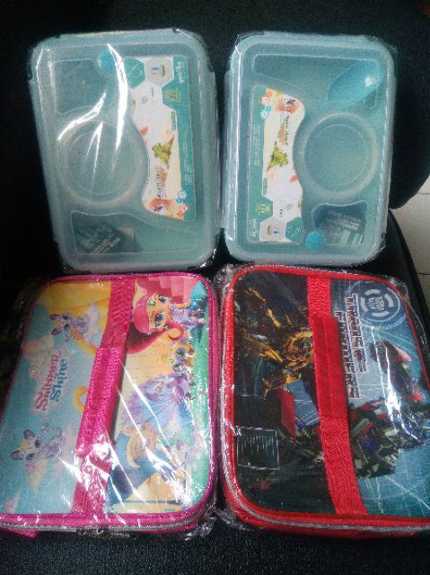 Paket Yooyeee Sup Lunch Box Dan Lunch Bag Karakter