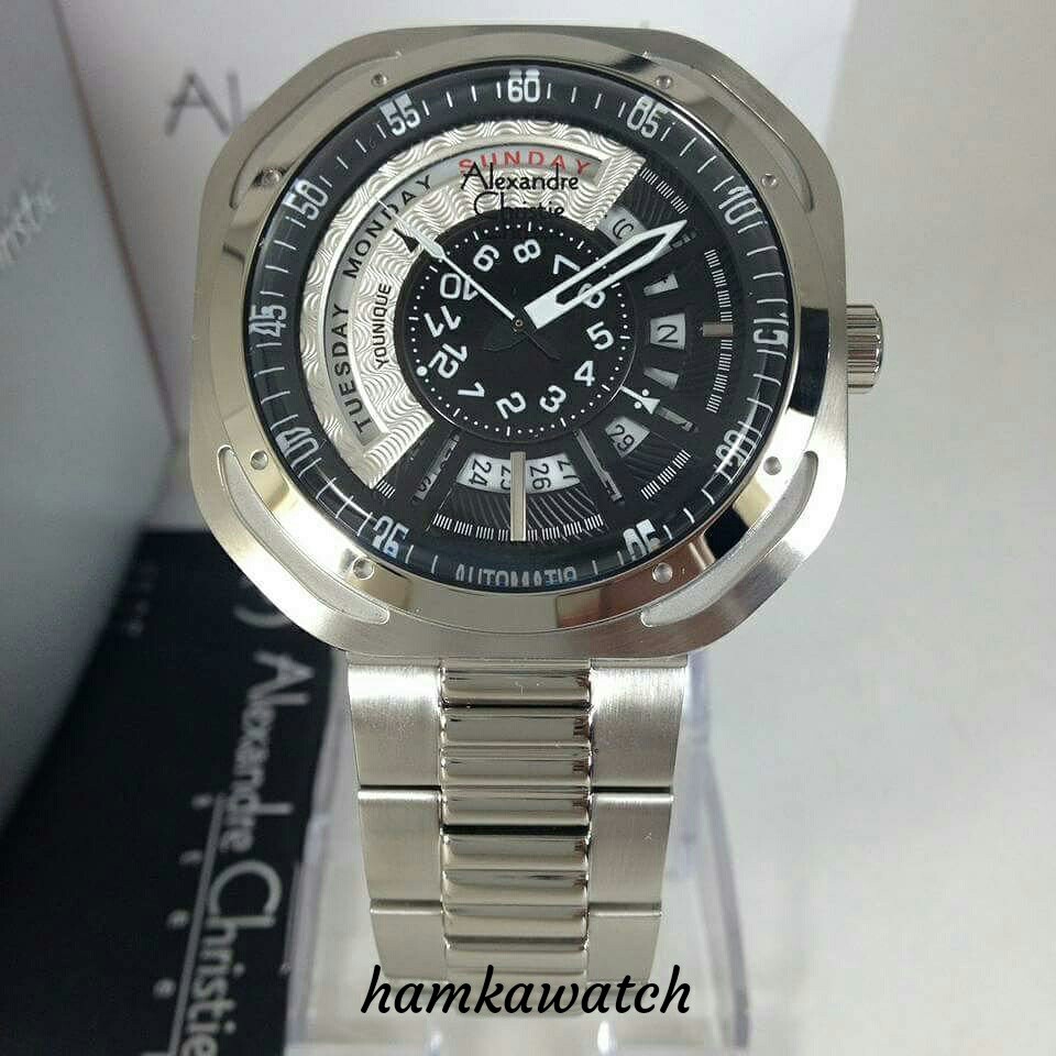 jam tangan / Watch_Id pria Alexander Cristie ORIGINAL ac3032 silver black