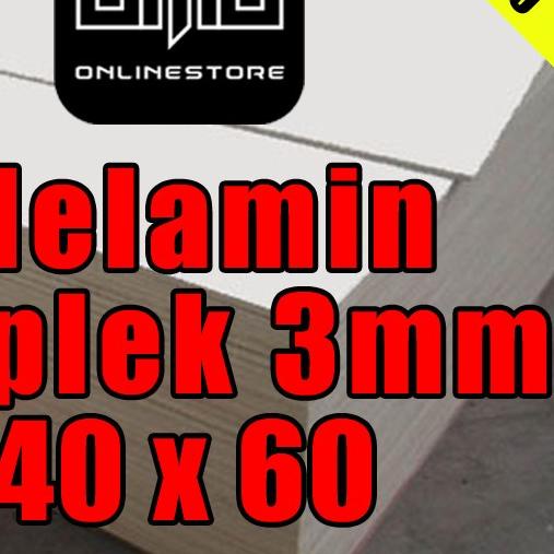 Melamin Putih Glossy Ukuran (40x60)cm Papan kayu Triplek 3mm
