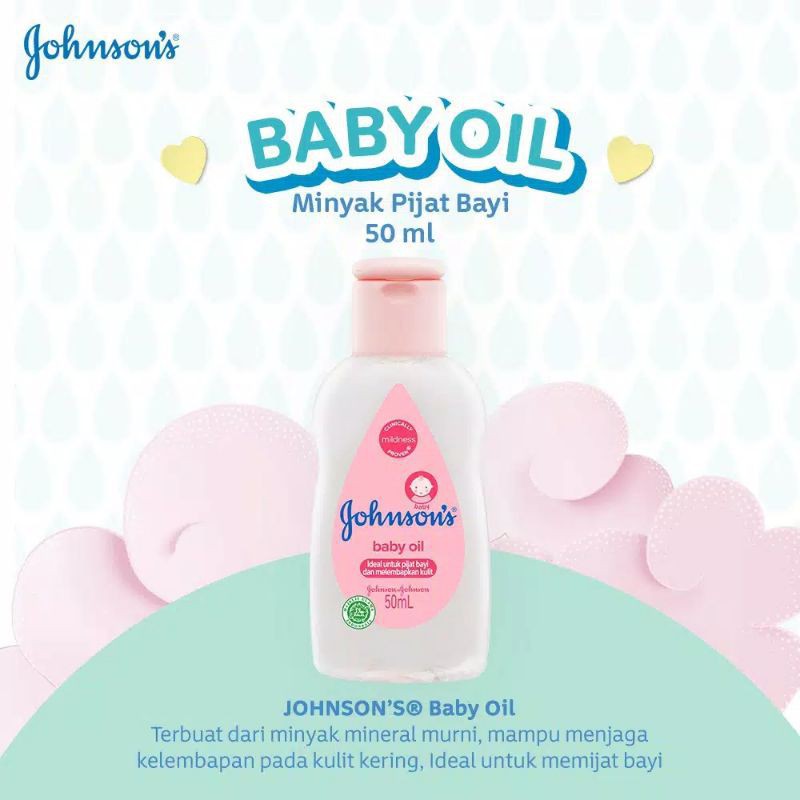 Johnson's Baby Oil (Minyak Bayi) Kemasan 50 ml