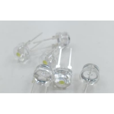 Led Strawhat putih-putih (led topi) - 4,8mm - 8mm