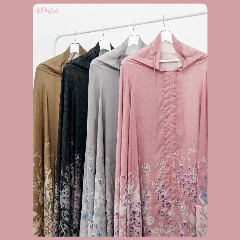 BUTTONSCARVES MUKENA PREMIUM PRAYER ROBE THE EDERRA SERIES BLACK DUSTY ROSE READYSTOCK TERBARU 2022