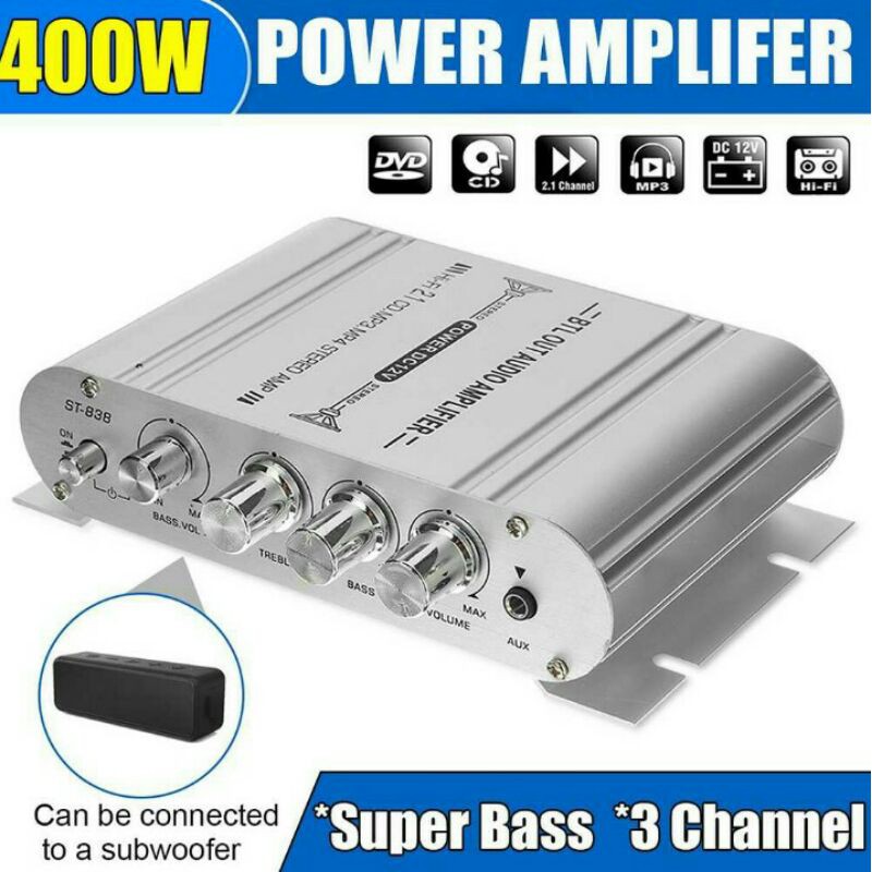 Amplifier Treble Bass Booster-ST-838