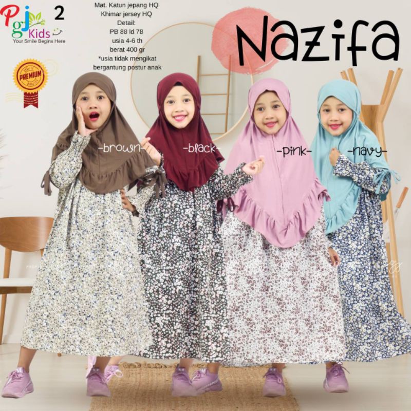 nazifa gamis anak by pgj2 usia 4-6 tahun