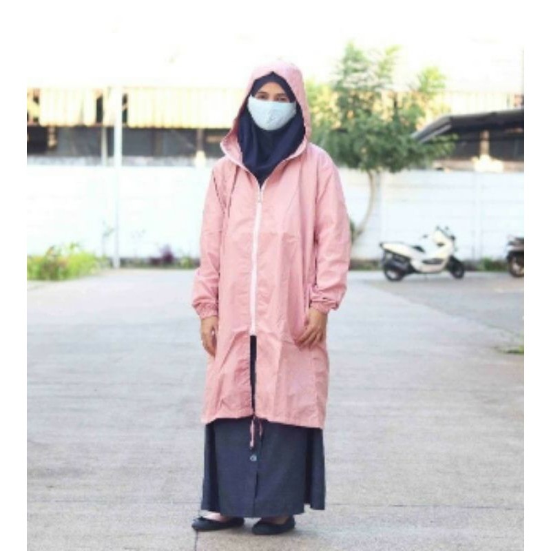 Premium Long Jacket - Jaket Hoodie Hoodies Parasut Pakaian Wanita Original Murah Anti Air Waterproof