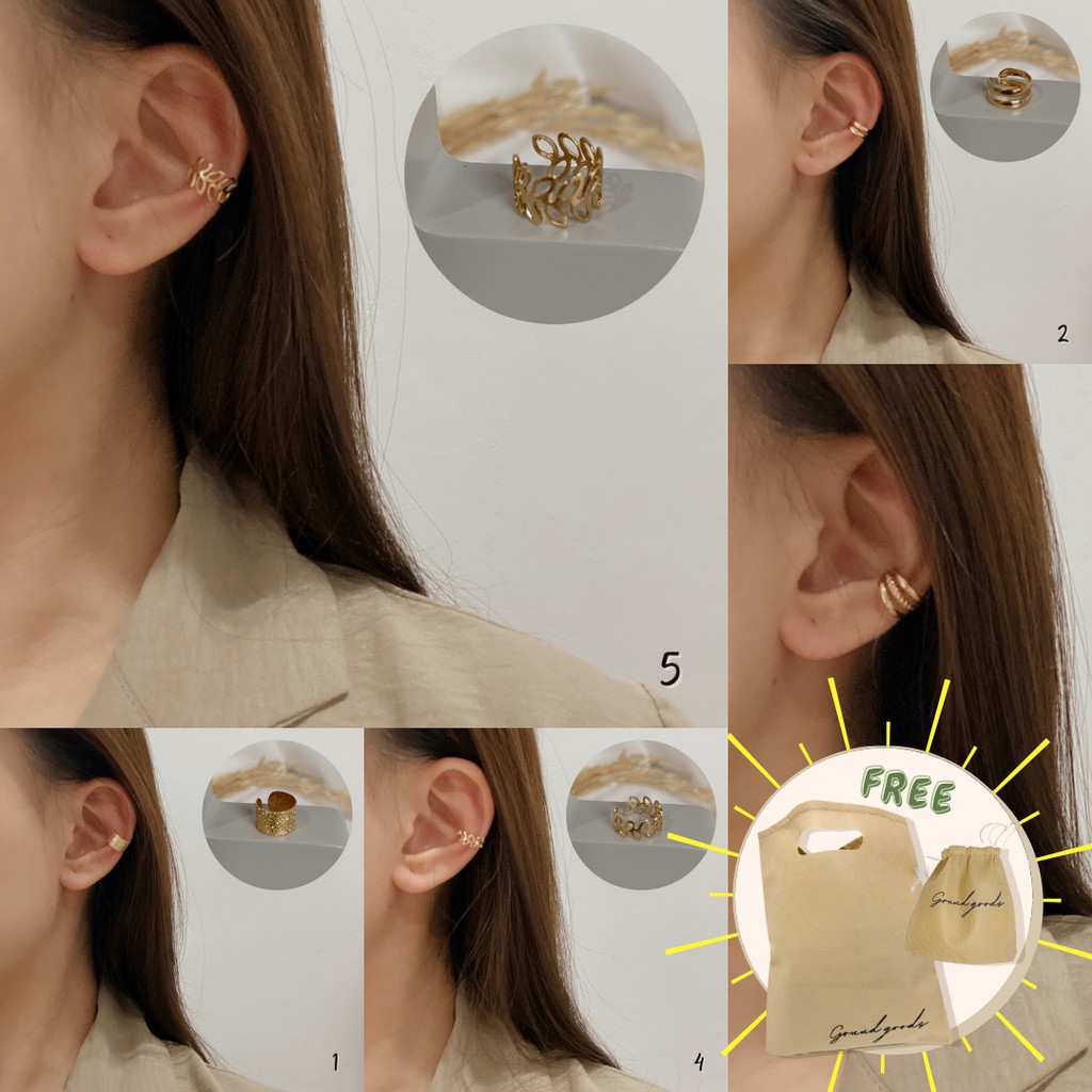 Clip Earring - Anting Cuff / Earcuff / Anting Jepit Tanpa Tindik