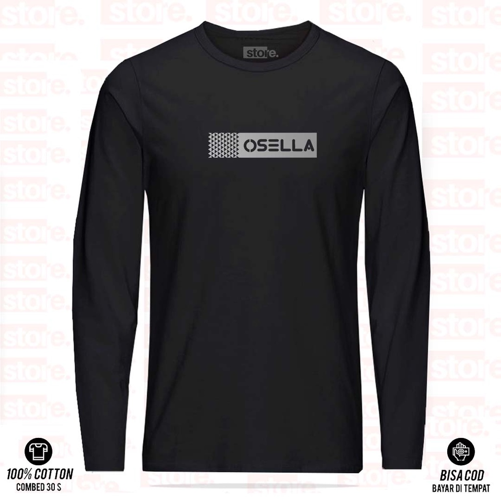 Kaos Pria Wanita Distro Osella SisiK Silver Kaos Lengan Panjang