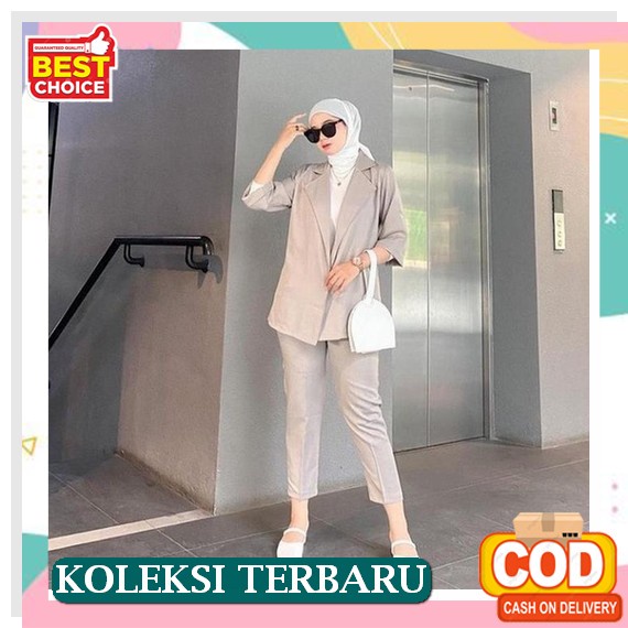 Blazer Wanita Korea Jumbo Import Baju Jas Kerja Wanita Kantor Formal Big Size Premium Suit Outer Jas