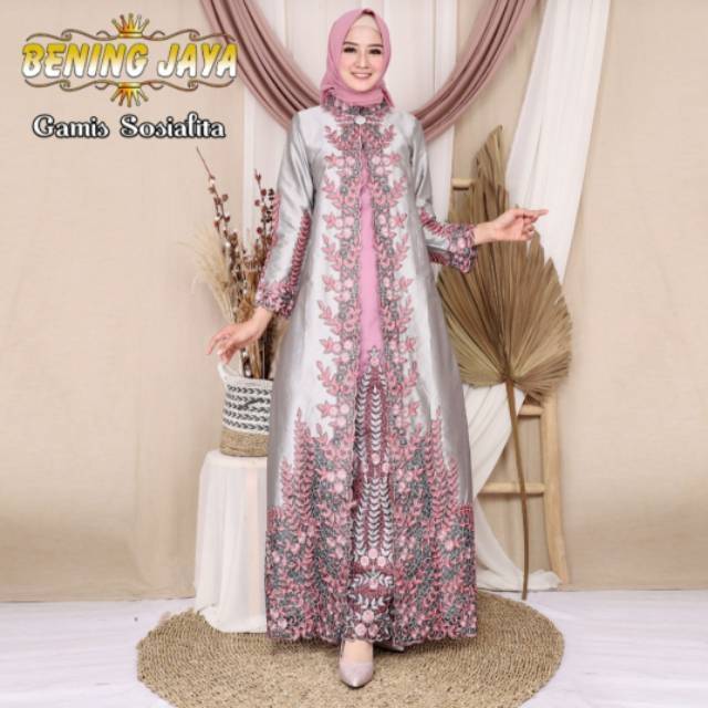 COD.GAMIS ABAYA/KEBAYA GAMIS SOSIALITA BORDIR BJ COLL TERBARU