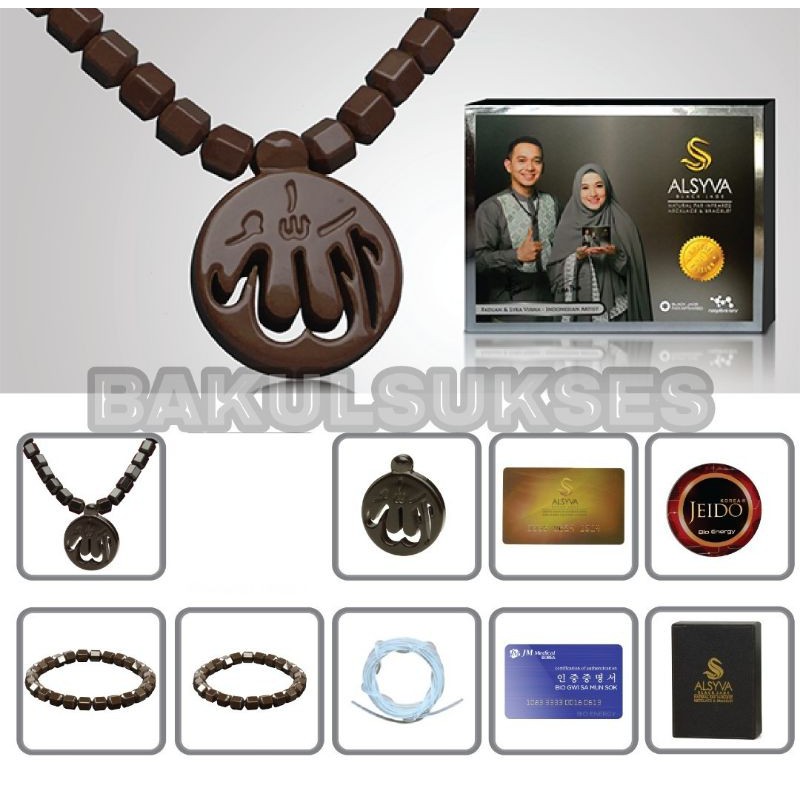 ALSYVA BLACK JADE - KALUNG DAN GELANG KESEHATAN - ASLI KOREA AL SYVA BLACK JADE