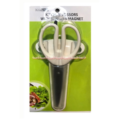 Krischef Kitchen Scissors With Magnet Gunting Dapur Dengan Tempelan Gantungan Maknet Gunting Magnets Scissor Kris Chef