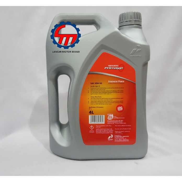 Oli Pertamina Prima XP SAE 20W-50 4 Liter Asli Orinal