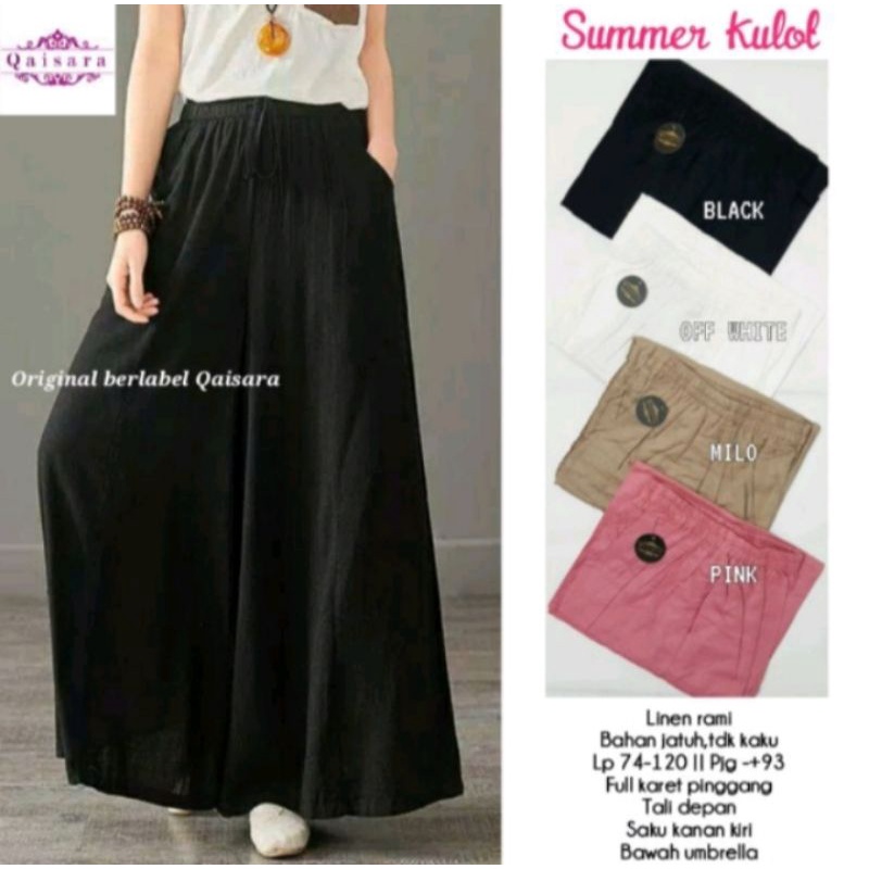 Trivia Cullote Summer Kulot Linen Rami Premium HQ Jumbo