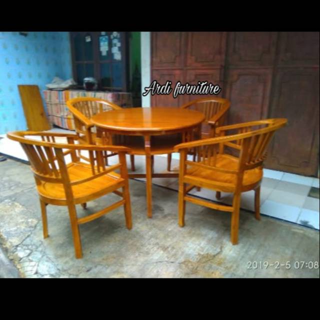 Kursi betawi meja kursi tamu minimalis kayu jati meja besar