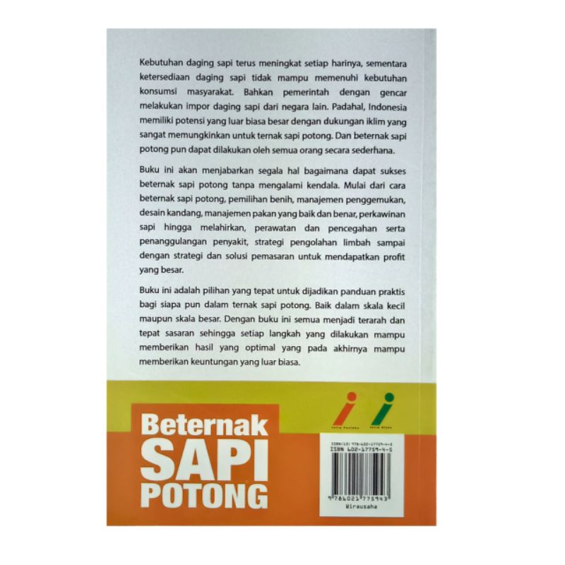 IK6 Buku Beternak Sapi Potong Untuk Hobi & Bisnis