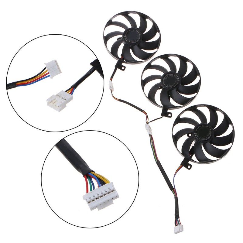 Btsg 88mm T129215Su Kipas Pendingin Vga 7pin 12v Untuk Rtx 2080 2080ti