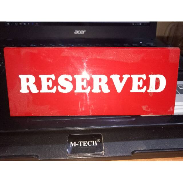 

Acrylic Papan reserved uk 6x15 , papan reservasi akrilik