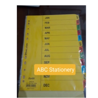 

Divider Bantex January - December Index Ukuran A4 6059