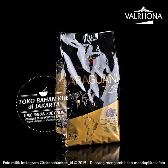 

Fchgtyani Valrhona Araguani 72% Dark Chocolate 3Kg Sak Couverture Cokelat Coklat