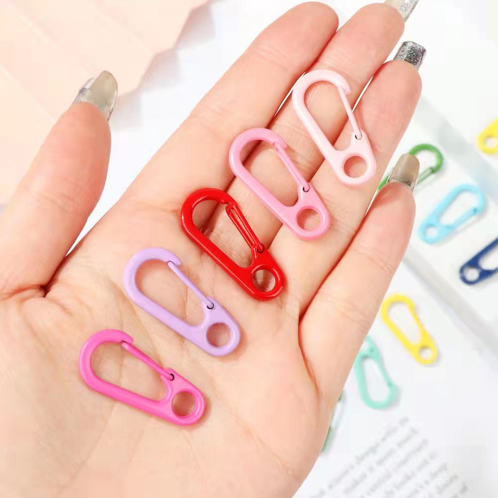 Kait Gantungan Kunci Mini Carabiner Warna-Warni/Pengait Tas Mini Carabiner Harga/12pc