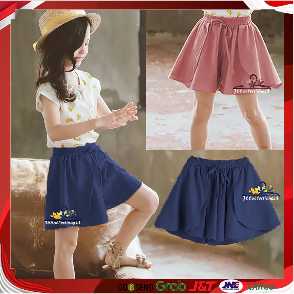 Celana Pendek Anak Perempuan Umur 8 Tahun - 14 Tahun Catyln / Rocela Rok Celana Pendek Sifon Casual Pants Korea Style -JCCollections