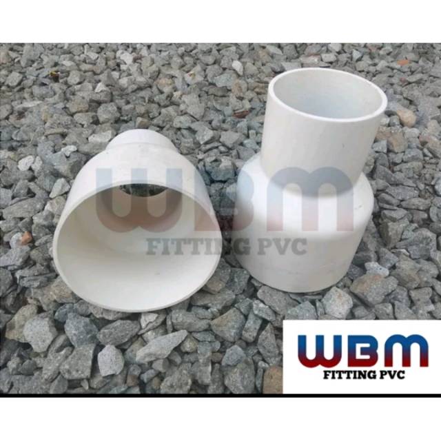 Sambungan pipa 4 x 2 inchi WBM fitting pvc