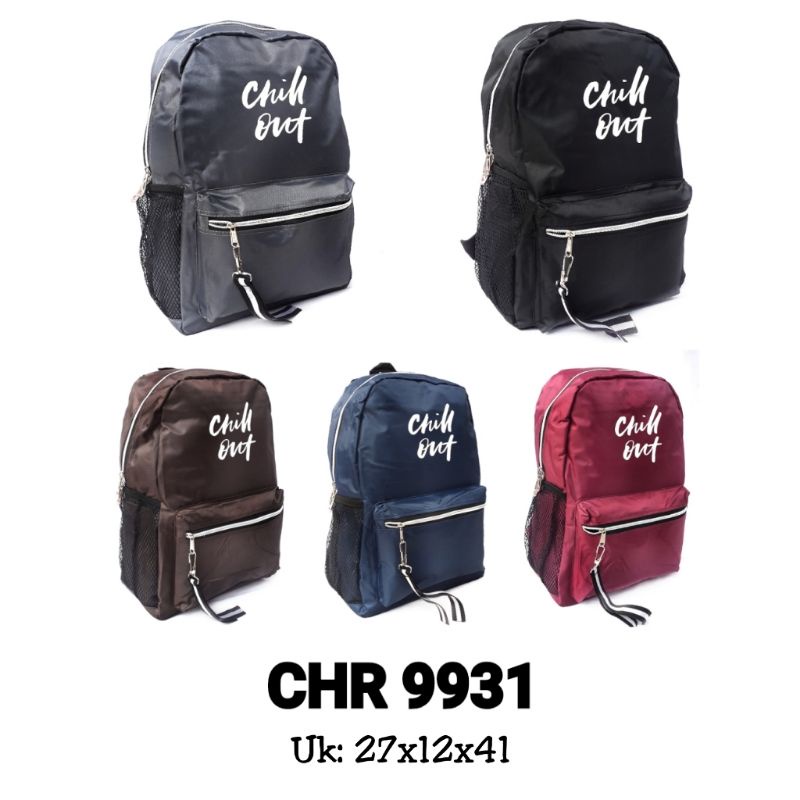 Ransel Anti Air CHR Tas Sekolah Kerja Waterproof Pria Wanita Tebal