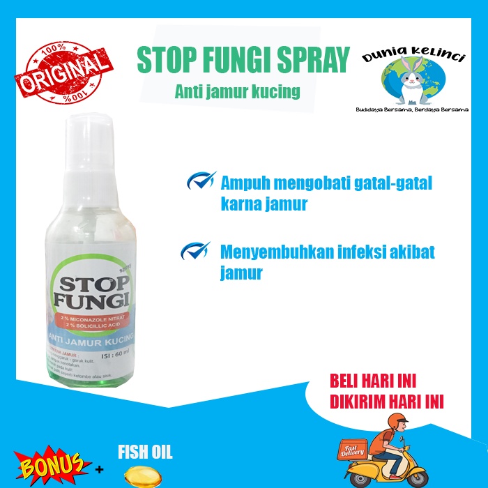 OBAT JAMUR KUCING STOP FUNGI SPRAY ANTI JAMUR INFEKSI