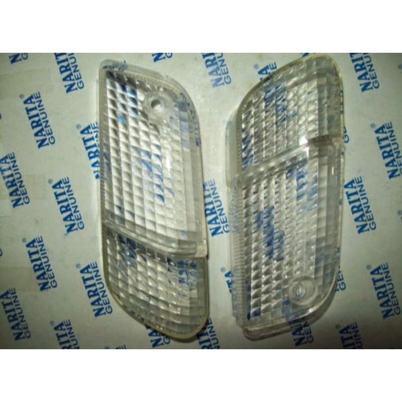 kaca mika lampu sen depan Astrea grand legenda putih kiri kanan