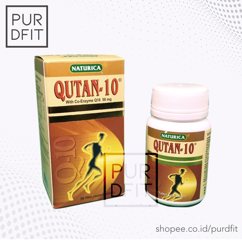 Qutan - 10 suplemen makanan dengan Co-Enzyme Q10 50 mg, 30 tablet salut selaput
