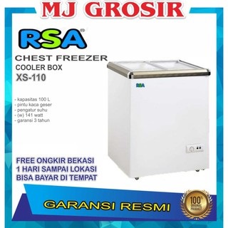 RSA XS 110 CHEST FREEZER BOX SLIDING 100 L LEMARI PEMBEKU BY GEA