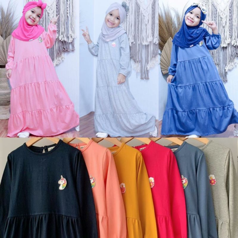 Gamis Anak Hulapop Smilee Gamis Kaos Anak Murah Super Premium Pakaian Anak Perempuan Terlaris Termurah