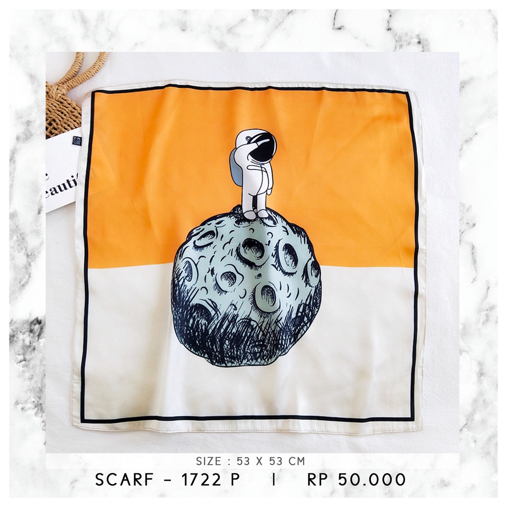 SCARF / SYAL KOREA / NECK SCARF  (SIZE 53 X 53)-1722 P