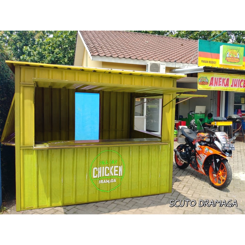 [PROMO] GEROBAK KONTAINER / BOOTH KONTAINER / ROMBONG KONTAINER MURAH Ukuran 200x200x200