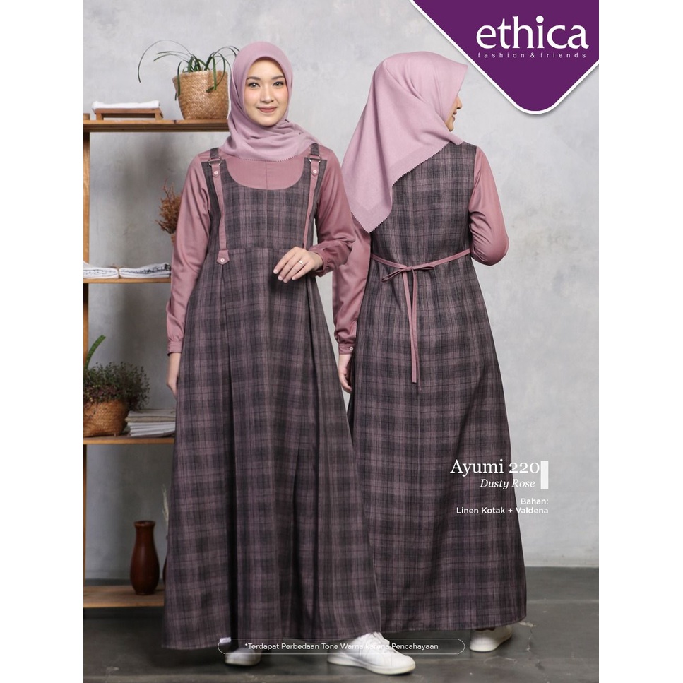 COUPLE MOM & KIDS AYUMI 220 DUSTY ROSE ETHICA ORIGINAL GAMIS DEWASA AYUMI 220 DUSTY ROSE GAMIS ANAK 