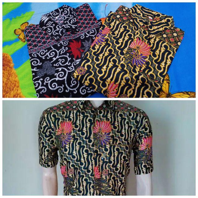 Promo 12.12 Bswart Batik Hrb026 Kenongo Padi Pekalongan M L Xl Batik Pria Murah Modern Grosir