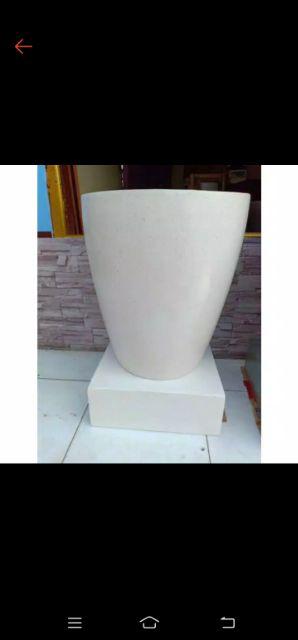 Bak Mandi Gelas Jawa Putih Glossy