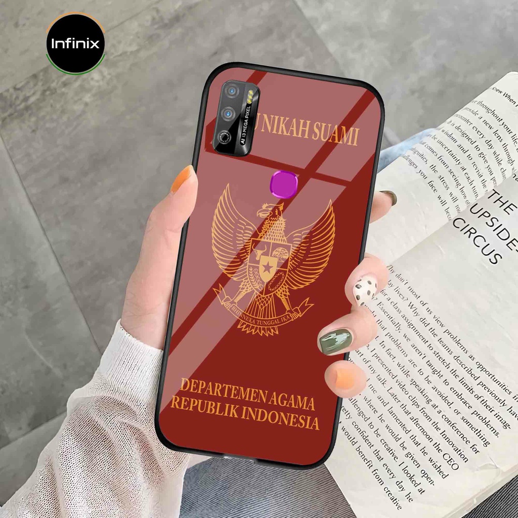 (U 071) Case Kaca Infinix Hot 9 Play  - Casing Hp Infinix Hot 9 Play - Case Cantik Infinix Hot 9 Pla