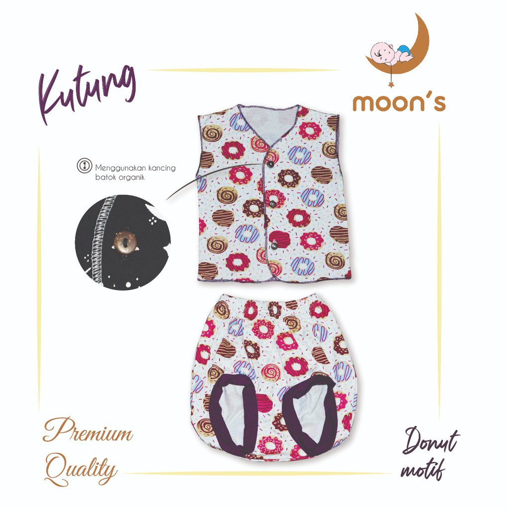 NB MOONS STELAN KUTUNG PREMIUM BABYMOON STELAN BAJU BARU LAHIR NEWBORN BAJU BAYI BAJU PANJANG KUTUN