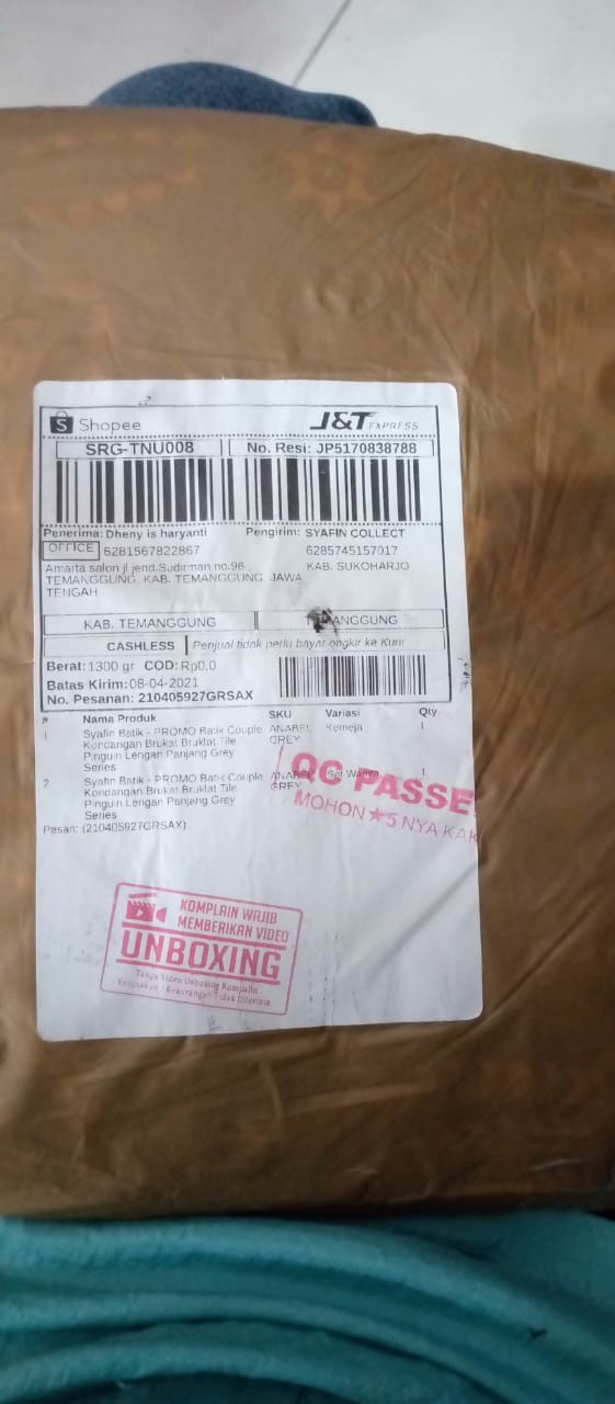 Syafin Batik - Promo Batik Couple Kondangan Brukat Bruklat Tile Pinguin Lengan Panjang Grey Series