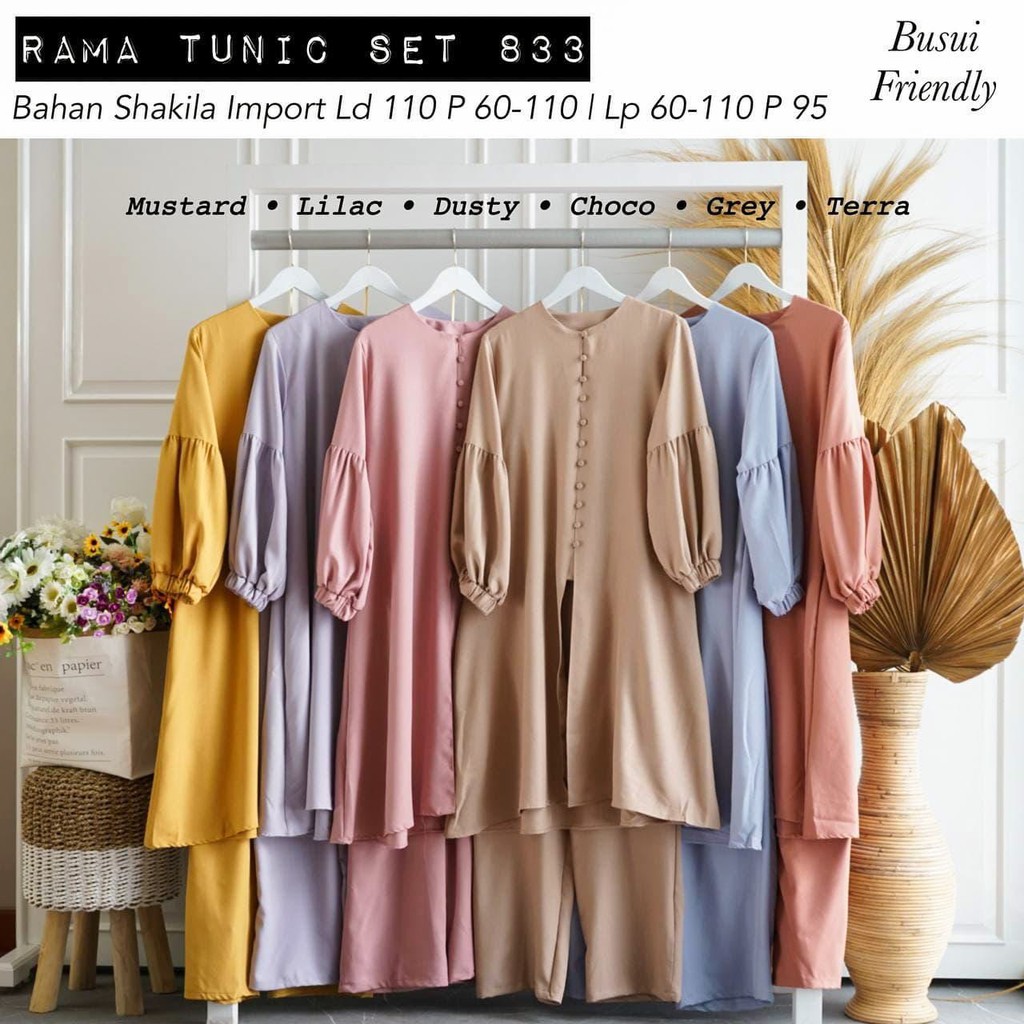 RAMA TUNIC SET Muslimah_Hijrahku // SETELAN JUMBO // SETELAN MURAH