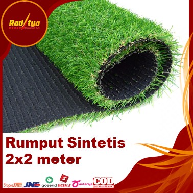 Rumput Sintetis 1 Roll Panjang 2x2 meter Jenis Jepang Untuk Ruangan Bisa COD Dari Raditya Desain Art