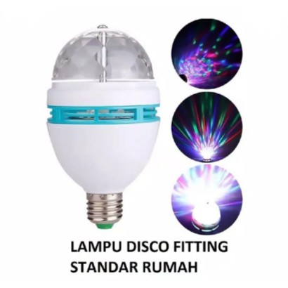 LAMPU DISCO LED Fitting tumblr mini otomatis disko warna warni RGB