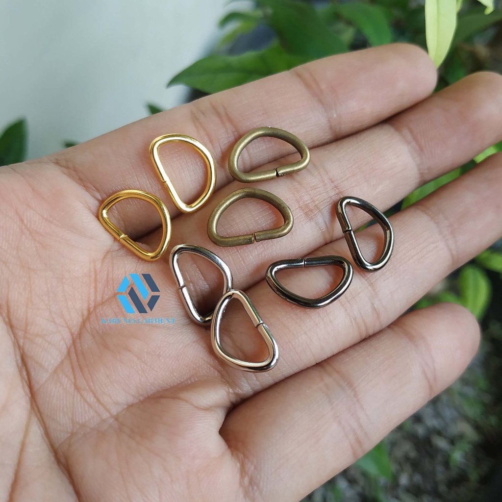 

RING D MINI 1.0 CM BAHAN BESI AKSESORIS PENGAIT GANTUNGAN KUNCI LANYARD ID CARD PER 144 PCS